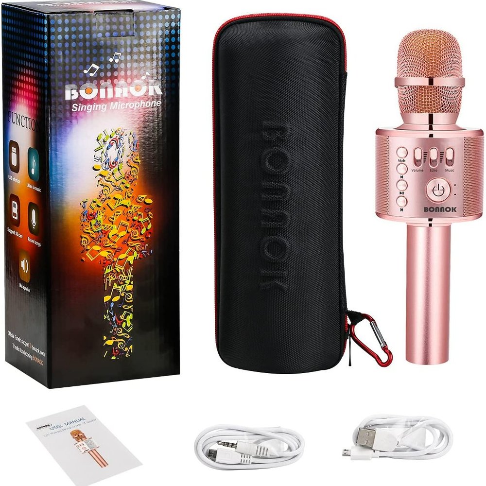 Karaoke Microphone Rose Gold